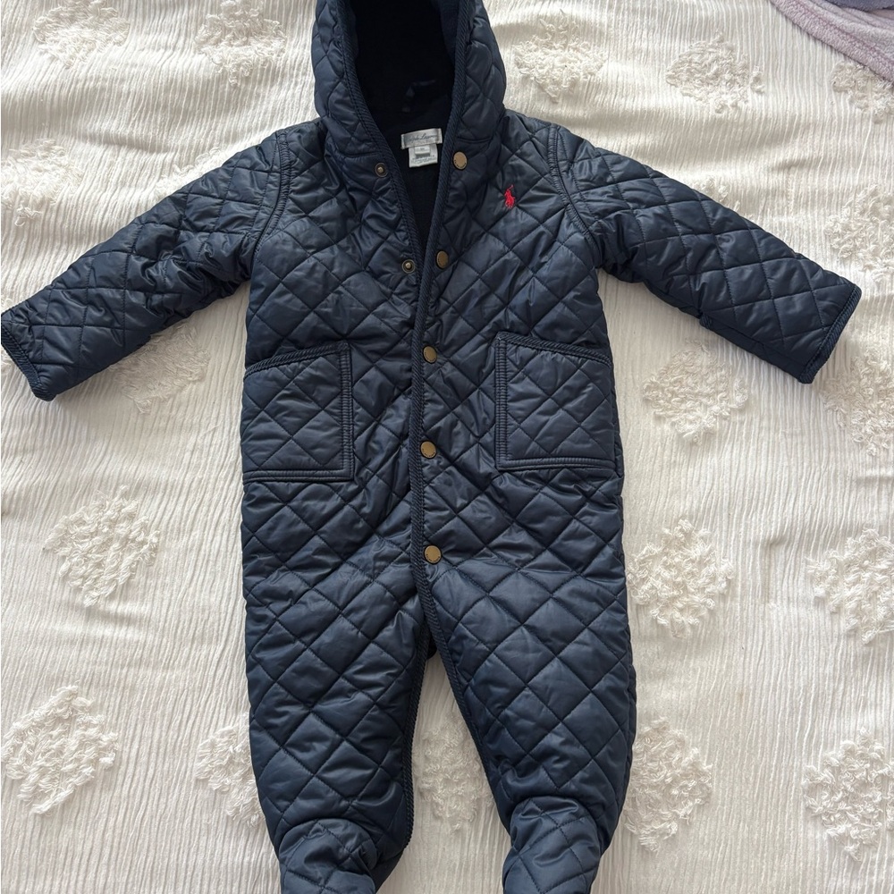 Ralph Lauren Navy Quilted Kids Pajama Sleep Sack